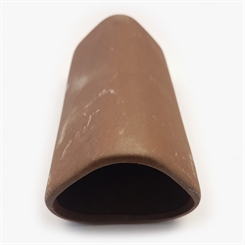 Mallehule S rund brun lukket en ende - 11,5x5,6x4cm